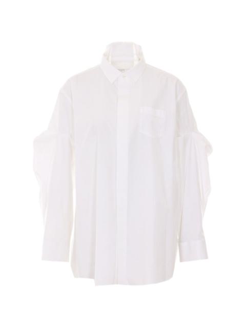 frontal buttons oversize shirt
