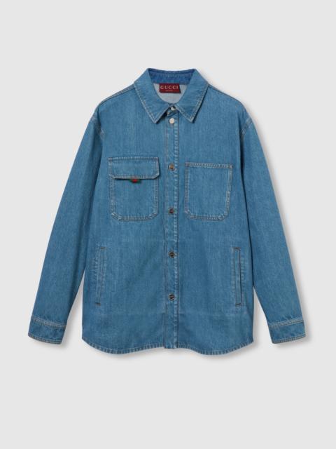 Relaxed fit denim shirt