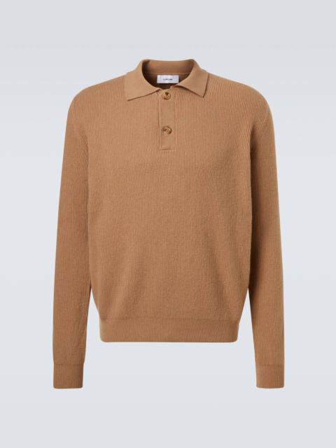 Wool and cashmere polo sweater