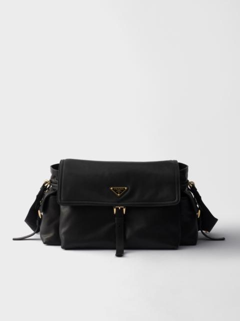 Prada Explore large nappa leather shoulder bag with flap