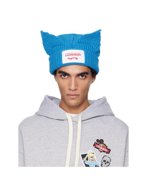 Blue Chunky Ears Beanie