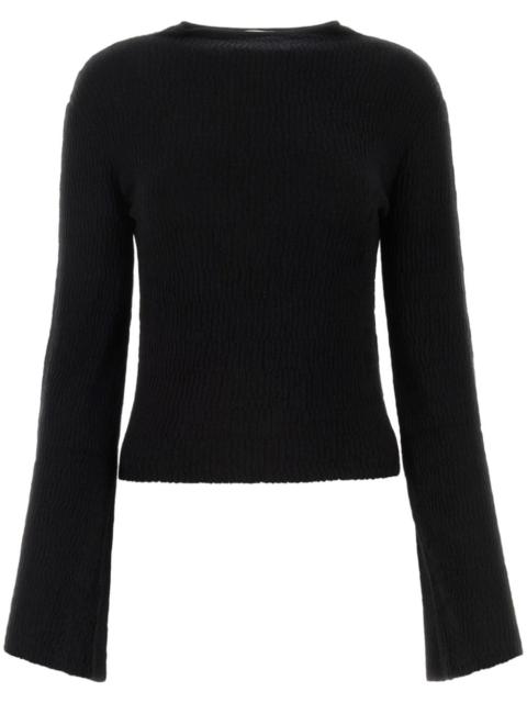 silk-blend knitted jumper