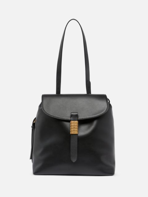 MEDIUM SADDLE BACKPACK IN LEATHER WITH LOGO RINGS