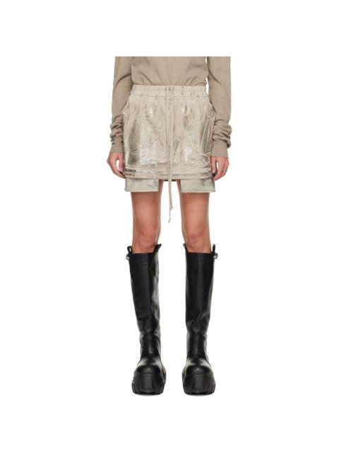 Silver Concordians Fog Denim Miniskirt