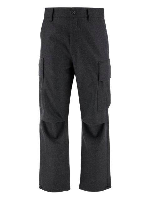 cargo-pocket wool trousers