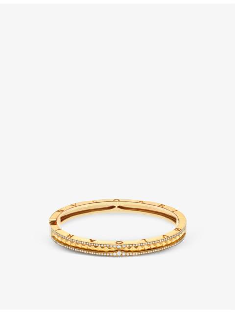 B.zero1 18ct yellow-gold and 0.87ct diamond bangle bracelet