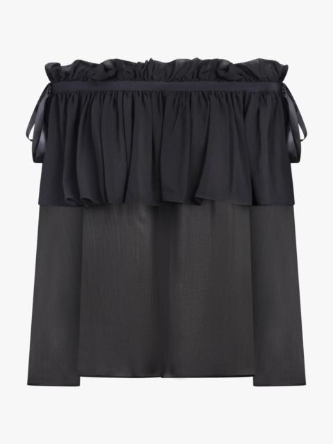 L/S ADJUSTABLE NECK BLOUSE | BLACK