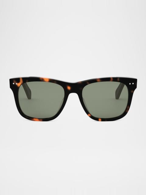 Men's Celine Thin Acetate Square Sunglasses