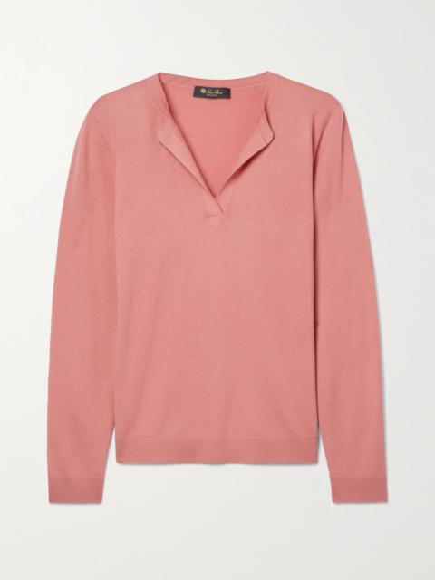 Piuma cashmere sweater Antique rose