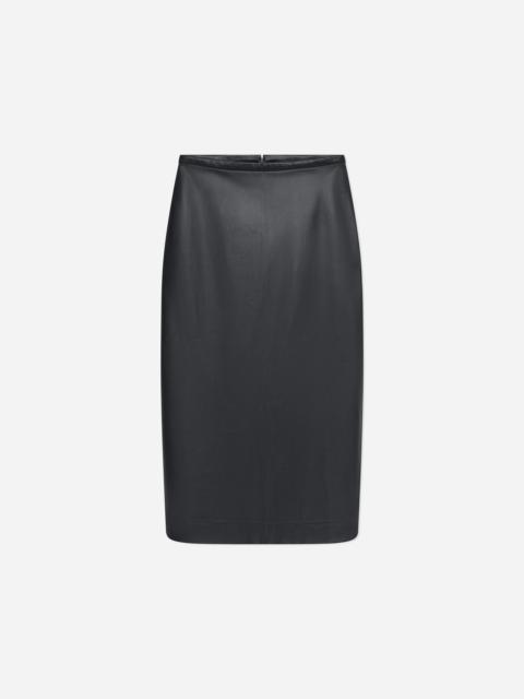 Midi Pencil Skirt in Leather