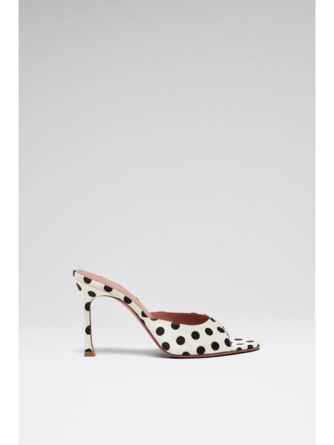 ALEXA SLIPPER 95 IVORY POLKA DOT SATIN