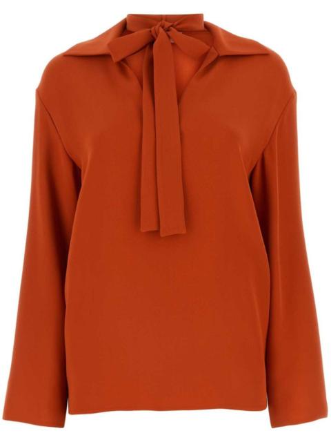 VLogo silk blouse