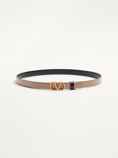 REVERSIBLE VLOGO SIGNATURE BELT IN GLOSSY CALFSKIN 20 MM