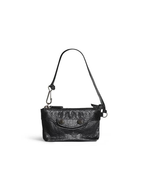 Women's Le City Zipped Pouch Charm in Black