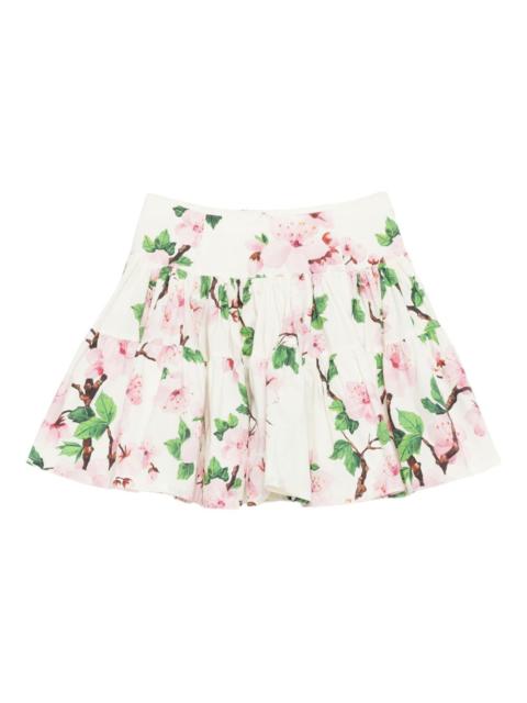 tiered floral skirt