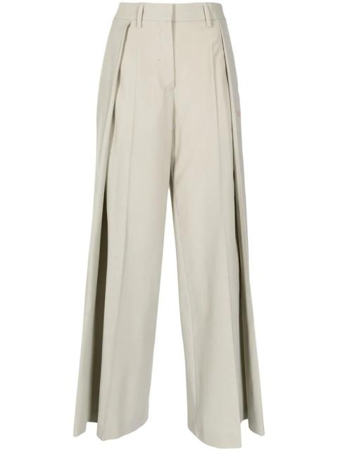 side-pleat panelled trousers