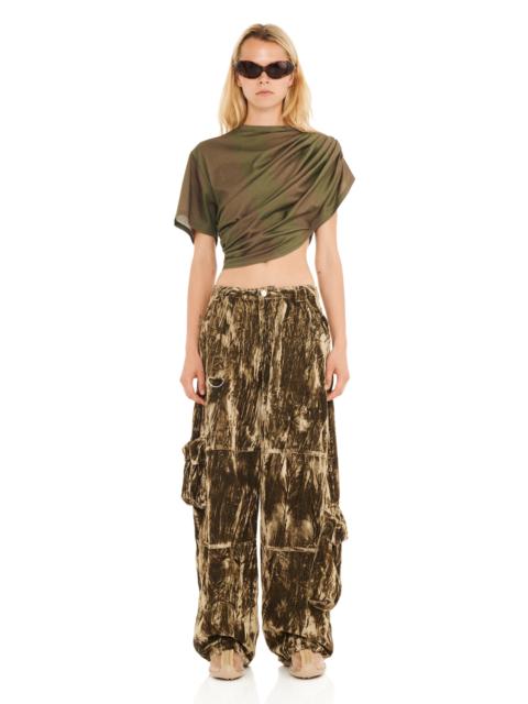LAWN CARGO PANT MOSS VELVET