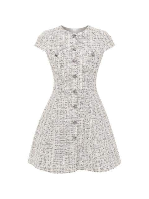 cap-sleeve embellished midi dress