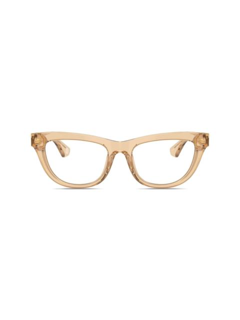 transparent-design cat-eye glasses