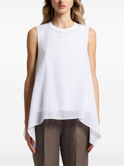 asymmetric embellished top