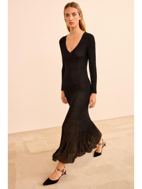 Zeda V Neck Midi Dress