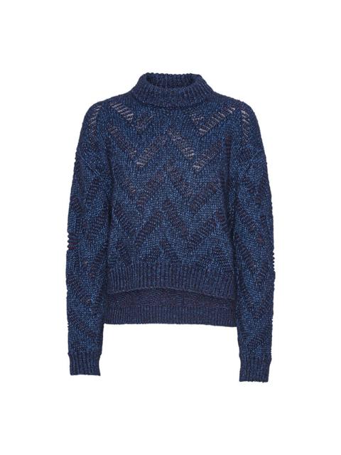 FLAT KNITTED SWEATER - FLAT NAVY