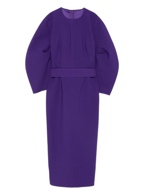 The Allegra puff-sleeve belted maxi dress