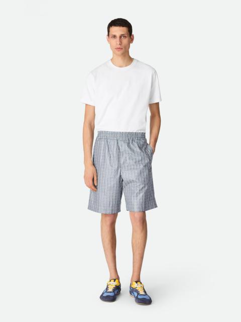 Printed Leather Shorts