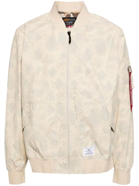 L-2B Packaway camo-print bomber jacket