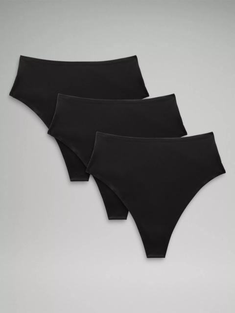 Wundermost Ultra-Soft Nulu High-Waist Thong Underwear *3 Pack
