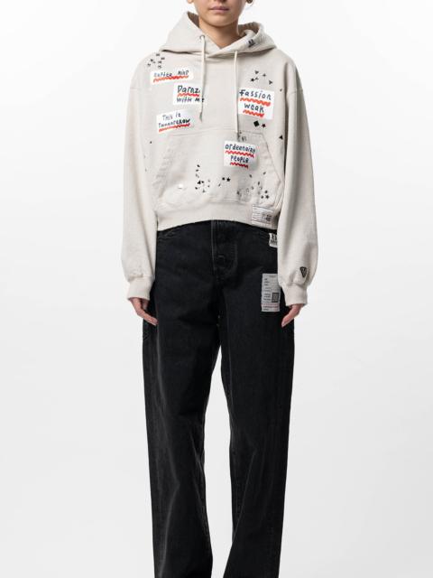 Embellished Sticker Hoodie