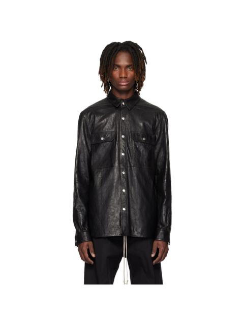 Black Temple Lambskin Outershirt