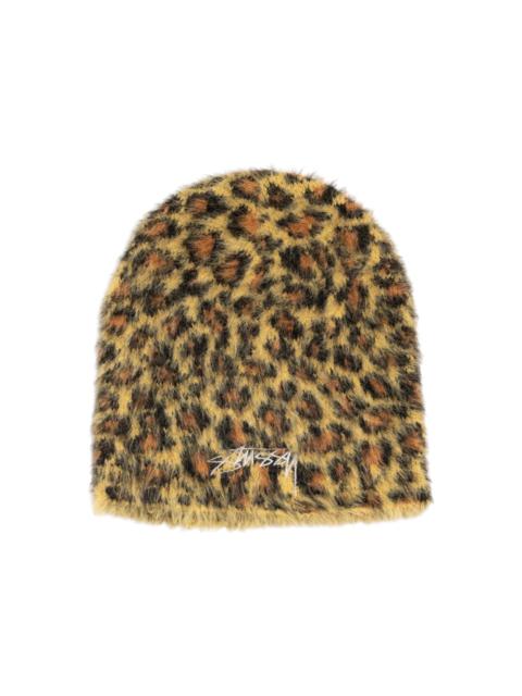 Stussy Leopard Skullcap Beanie Brown