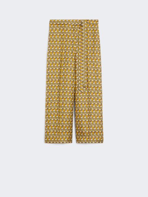 TIMEB Printed silk trousers