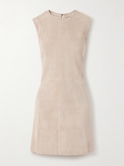 Miuccia Paneled Suede Mini Dress