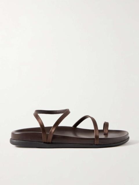 Eleftheria satin sandals Brown