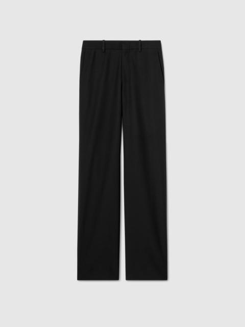 Wool silk twill pants