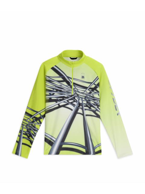 Mens Legacy Half Zip T-Neck - Lime