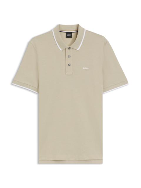 COTTON-PIQUÉ POLO SHIRT WITH CONTRAST TIPPING