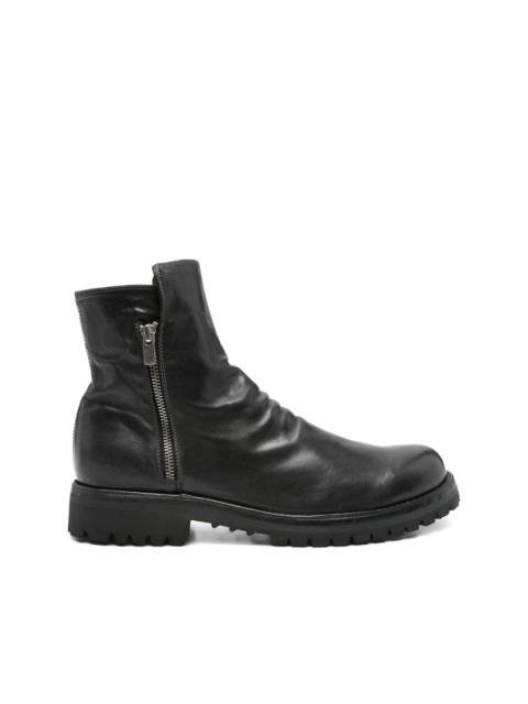 Ikonic 004 side-zip calf-leather boots