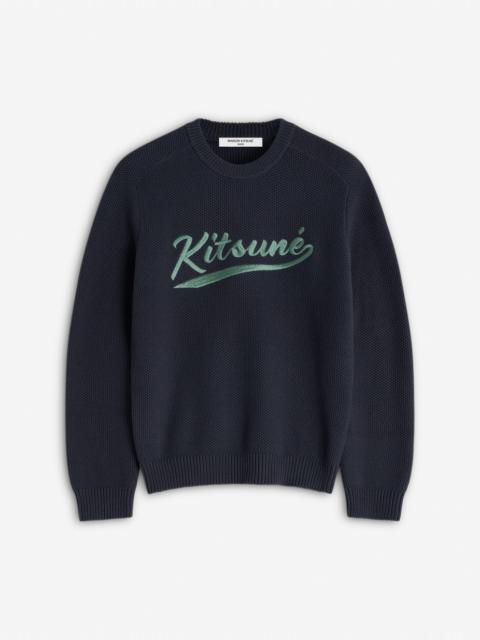 KITSUNE VARSITY EMBROIDERED MESH JUMPER