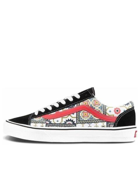 Vans Style 36 Moroccan Tile Check Skate Shoes Black/Red VN0A54F6687