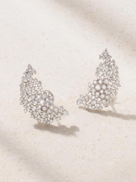 Scatter 18-karat White Gold Diamond Earrings