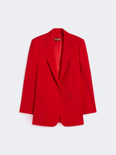 Single-breasted stretch wool blazer - RED