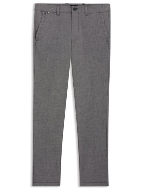 SLIM-FIT TROUSERS IN MELANGE STRETCH FABRIC