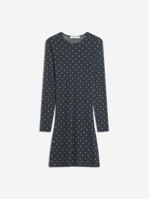 POLKA DOT MESH MINI DRESS