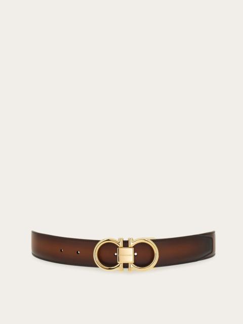 Reversible and adjustable Gancini belt