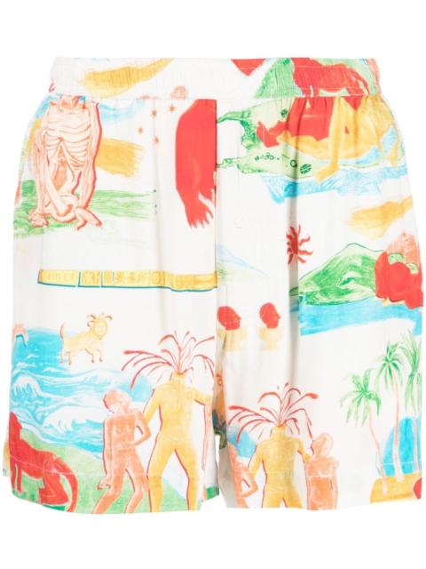 Far Away Places printed shorts