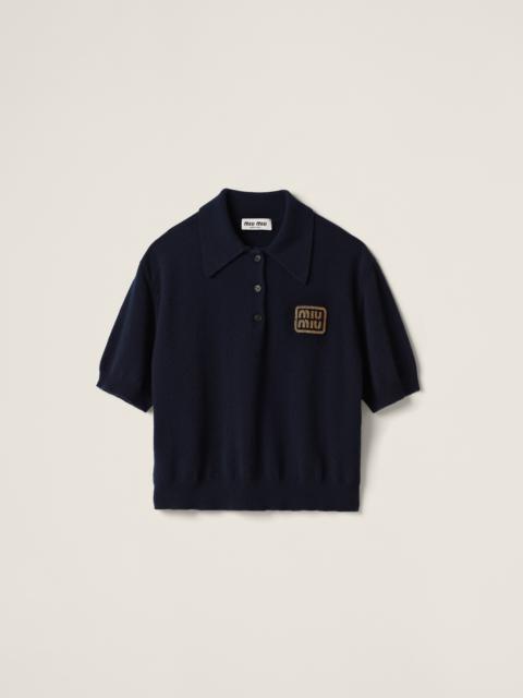 Cashmere knit polo shirt