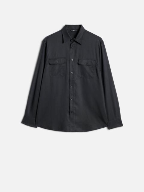 MILITARY SHIRT in Fluid Black